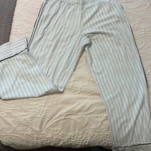 Victoria's Secret Light Blue Striped Pajama Pants